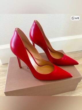 Gianvito Rossi Ellipsis 105MM Leather Pumps,Size 9(39)